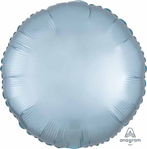 18-Inch Pastel Blue Satin Round Foil Balloon