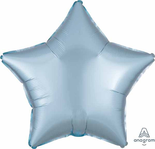 19-Inch Pastel Blue Satin Luxe Star Foil Balloon