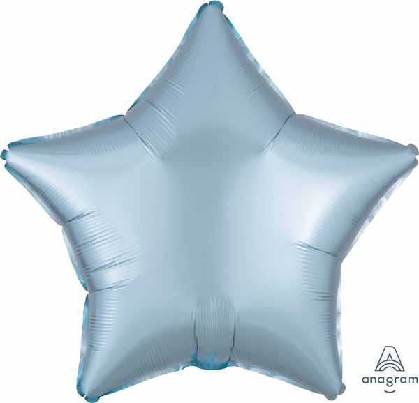 19-Inch Pastel Blue Satin Luxe Star Foil Balloon