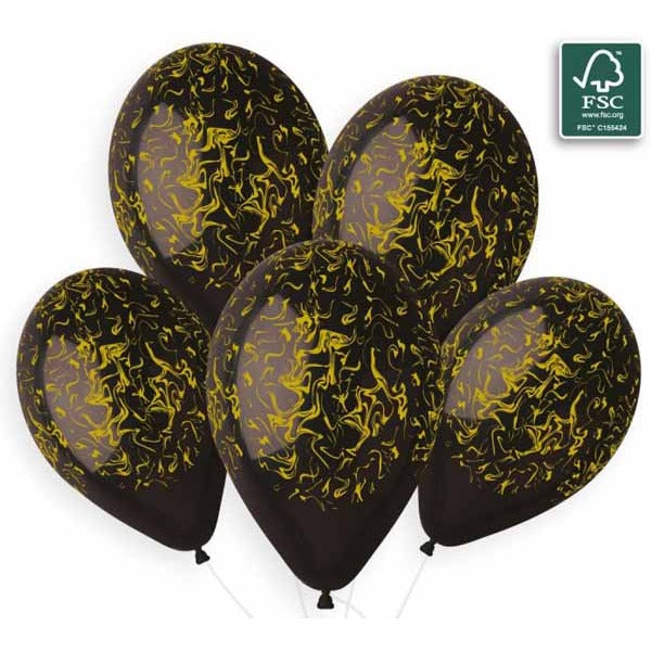 GEMAR 13" MARBLE BLACK GOLD INK 50/BG