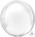 White Orbz Foil Balloon, 16 Inch