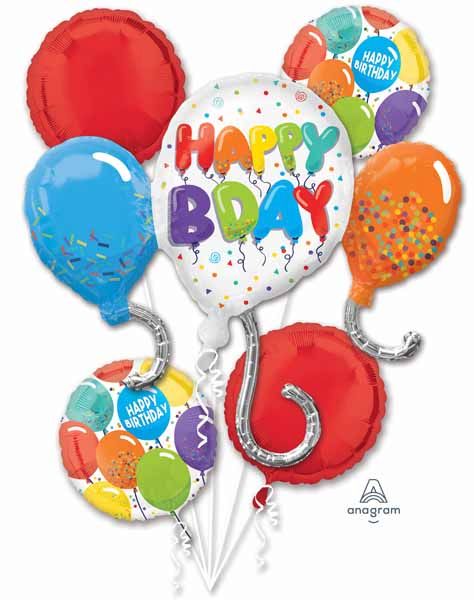 Birthday Celebration Foil Balloon Bouquet