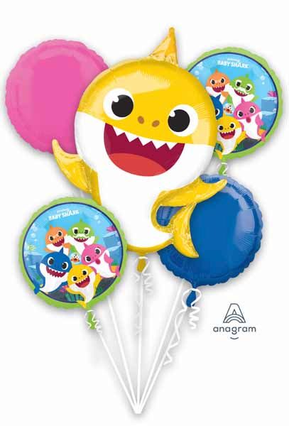 Baby Shark Foil Balloon Bouquet