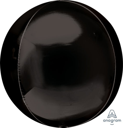 Jumbo Black Orbz Foil Balloon, 21 Inch