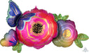 Flowers & Butterfly 37-Inch Shaped Foil Balloon