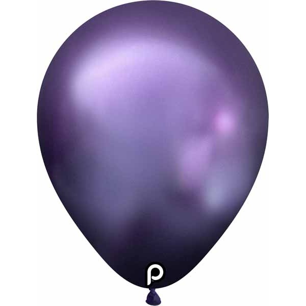 Prima Glam Purple 5-Inch Round Latex Balloons, 100 Count