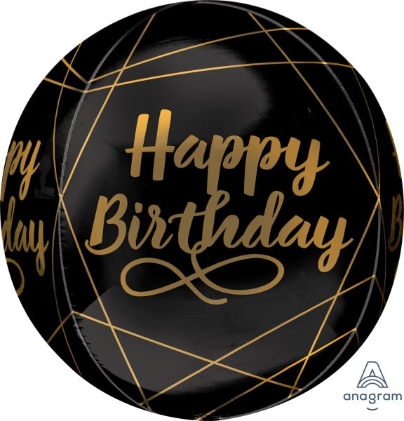 Elegant Birthday Orbz Foil Balloon