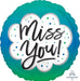Miss You Ombre 18-Inch Round Foil Balloon