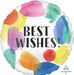 Best Wishes Painted 18-Inch Round Foil Balloon