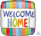 Welcome Home Stripes 18-Inch Square Foil Balloon