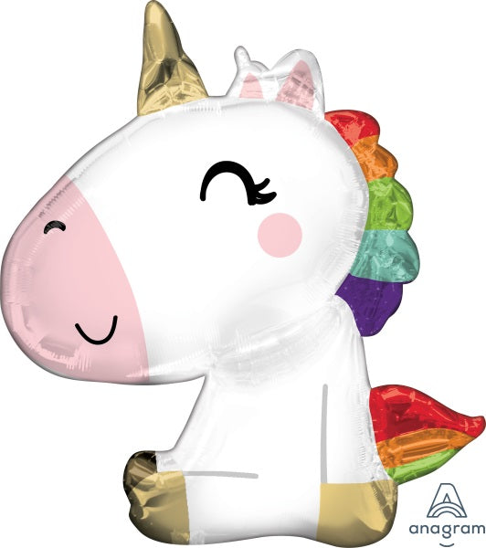 29-Inch Sitting Unicorn Shaped Foil Balloon