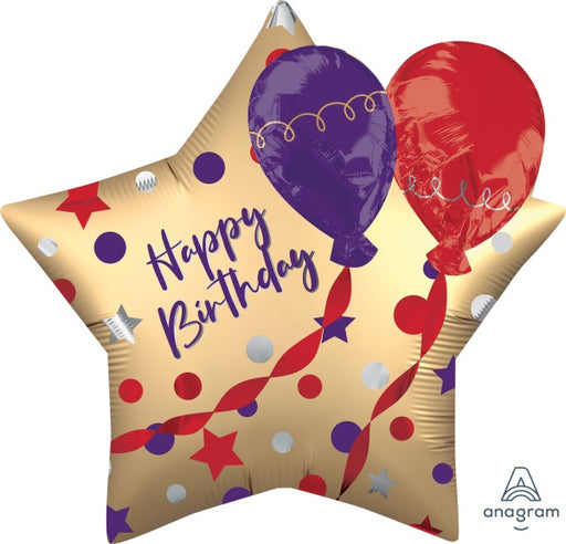 28" Satin Birthday Balloons SuperShape Foil Balloon