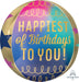 Birthday Stars & Gold Orbz XL Foil Balloon