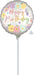 Boho Happy Birthday Satin Flowers 4-Inch Round Foil Balloon