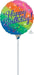 Happy Birthday Fancy Rainbow 9" Round Foil Balloon