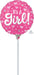 ITS A GIRL HRTS DOTS 9" RND A15 MYLAR