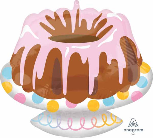 18-Inch Bundt Cake Shaped Foil Birthday Balloon