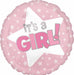 It's a Girl Pink Star Foil Balloon, 18 Inch