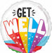 Get Well Burst Type 18-Inch Foil Balloon