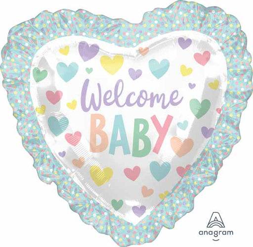 28-Inch Baby Shower Heart Foil Balloon