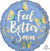 Feel Better Butterflies 18-Inch Round Foil Balloon