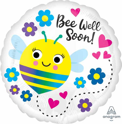 Bee Well Soon 18-Inch Round Foil Balloon