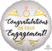 Satin Engagement 18-Inch Round Foil Balloon