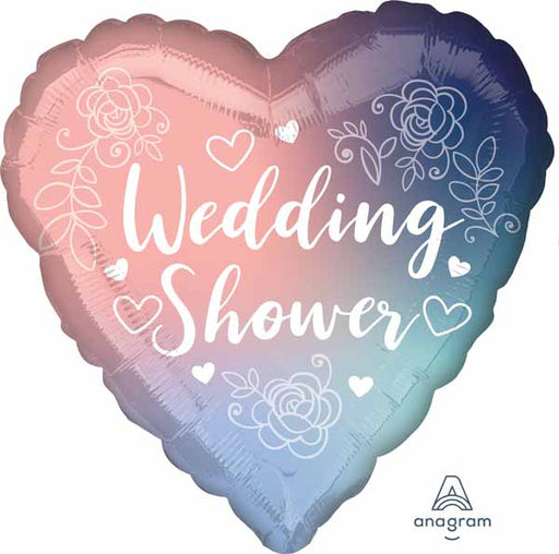 Lace Bridal Shower Heart Foil Balloon, 18 Inch