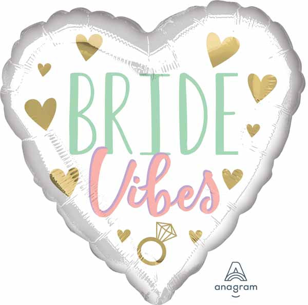 Bride Vibes 18-Inch Heart Foil Balloon