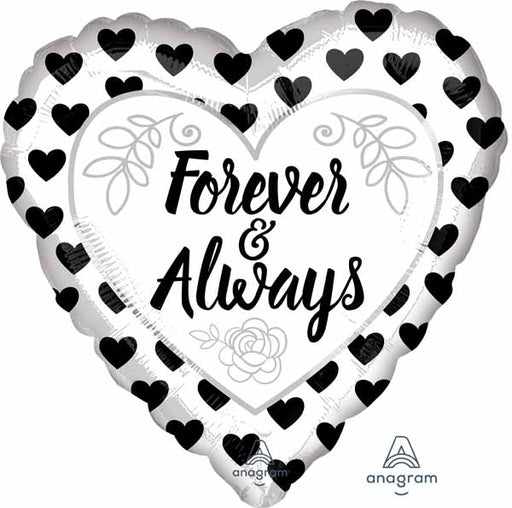 FOREVER & ALWAYS BK/ WHT 18" HRT S40 PKG