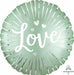 Satin Love Burst 18-Inch Round Foil Balloon