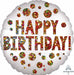 Birthday Sequins 18" Round Foil Balloon
