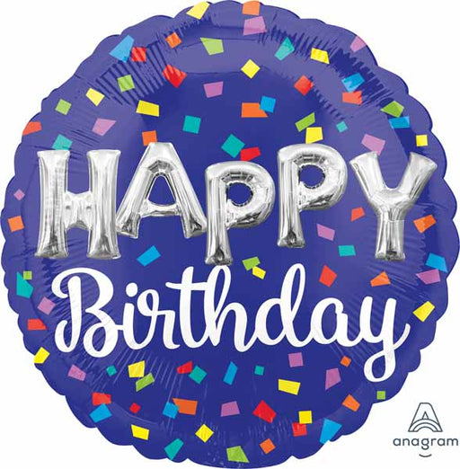 28-Inch Happy Birthday Balloon Letters Round Foil Balloon