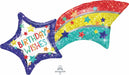 Birthday Wishes Shooting Star Foil Balloon, 27 Inch