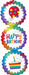 Happy Birthday Ombre Bursts 38-Inch Foil Balloon