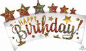 Happy Birthday Glitter Banner Foil Balloon, 34 Inch