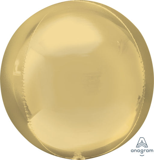 White Gold Orbz Foil Balloon, 16 Inch