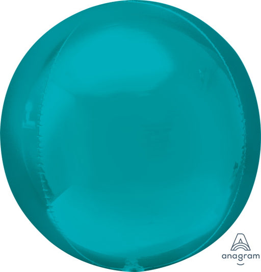 Aqua 16 Inch Orbz Foil Balloon