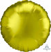 Lemon Yellow Satin Luxe Round Foil Balloon, 18 Inch