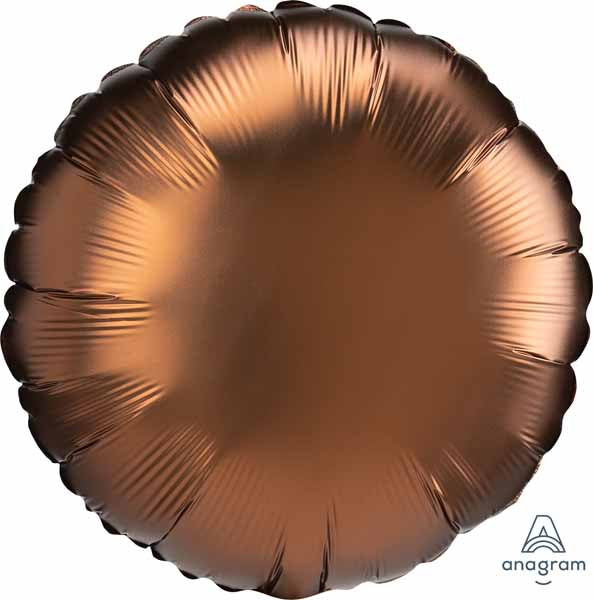 Cocoa Satin Luxe 18" Round Foil Balloon
