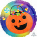 Pumpkin Bucket 18-Inch Round Halloween Foil Balloon