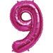 34 Inch Magenta Number 9 Balloon