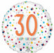 Confetti Happy 30th Birthday Round Foil Balloon, 18 Inch