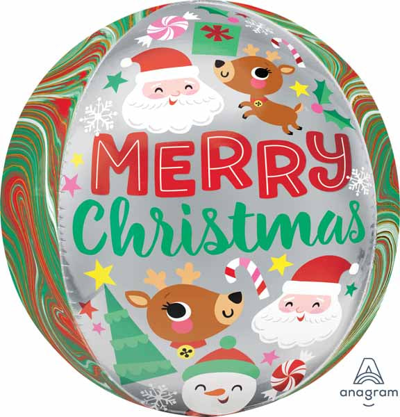 Adorable Christmas Buddies 16-Inch Orbz Foil Balloon