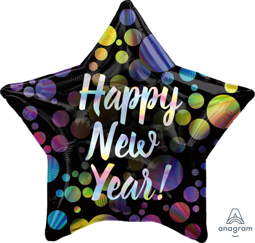 Iridescent New Year 19-Inch Foil Balloon