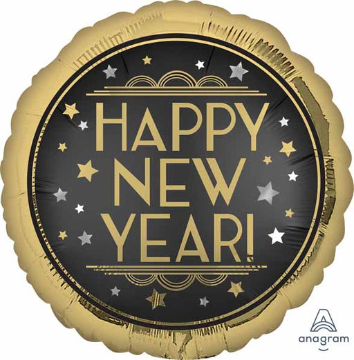 Vintage New Year 18" Round Foil Balloon