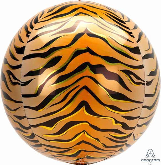 Tiger Print Animalz 16" Orbz XL Foil Balloon