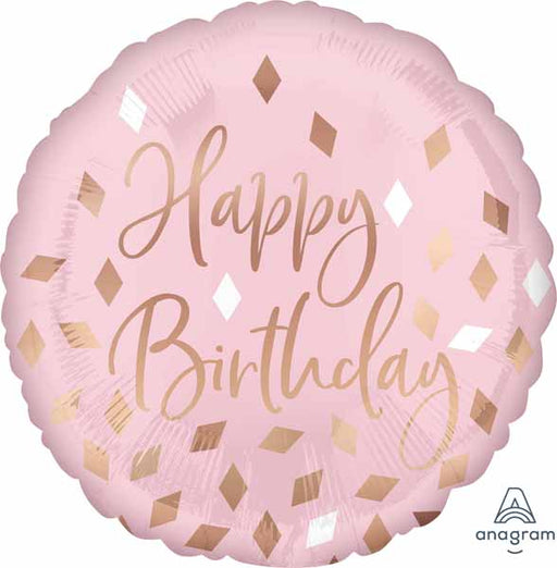 Blush Birthday 18" Round Foil Balloon