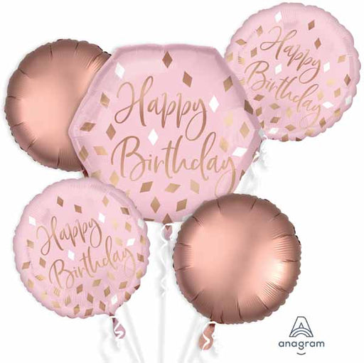 Blush Birthday Foil Balloon Bouquet