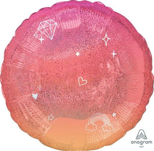 Sparkle 18-Inch Round Holographic Foil Balloon
